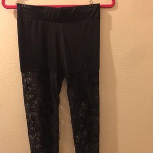 Body Central Black Lace Legging- NWT